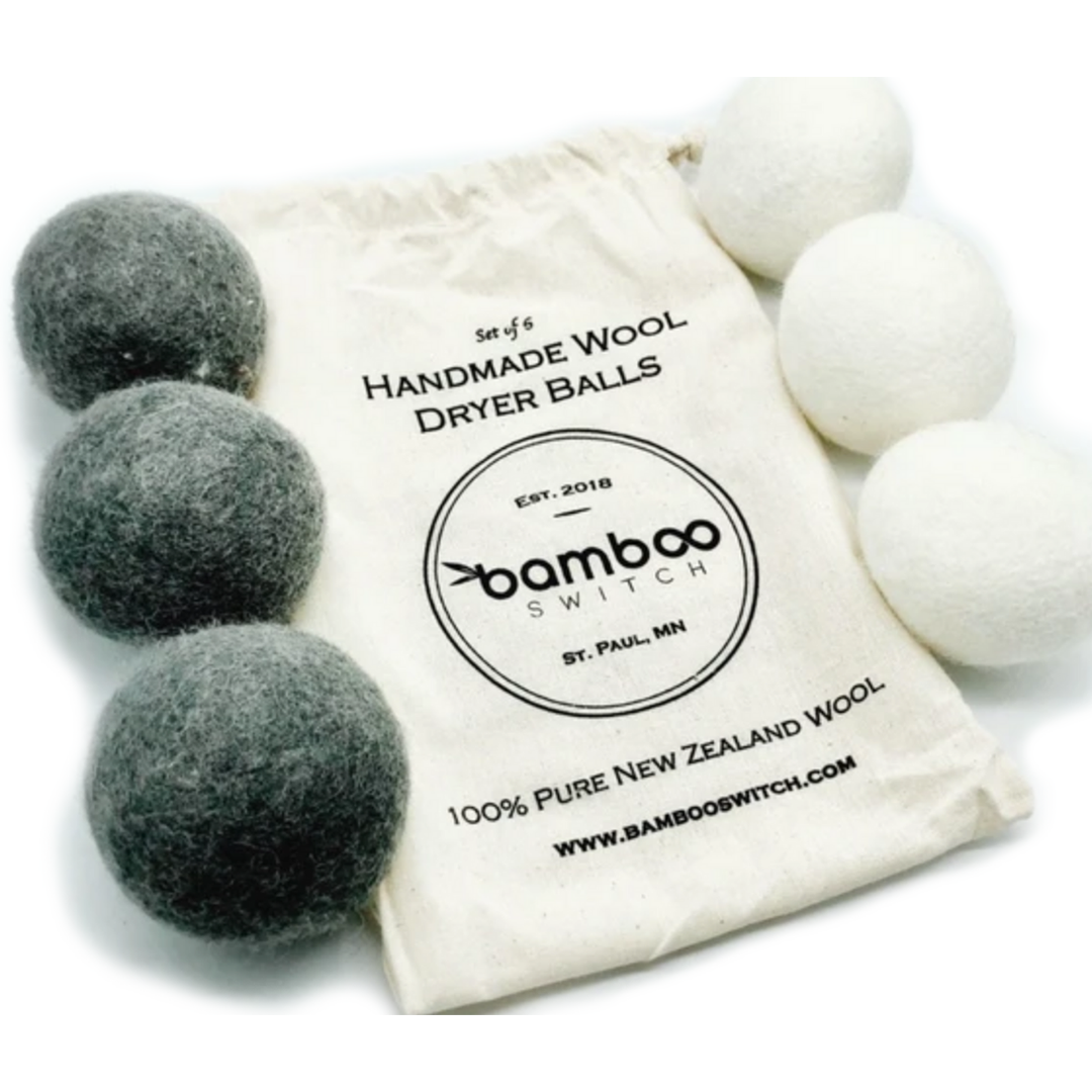 Set of 6 Organic Wool Dryer Balls